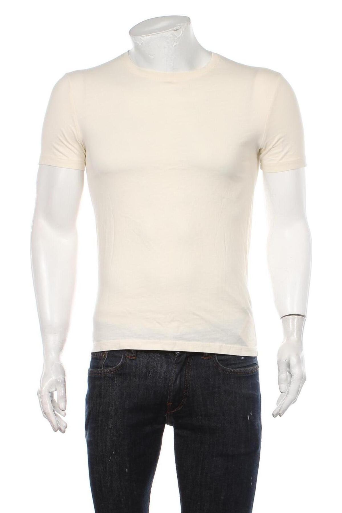 Ανδρικό t-shirt Pier One, Μέγεθος S, Χρώμα Εκρού, Τιμή 9,85 €