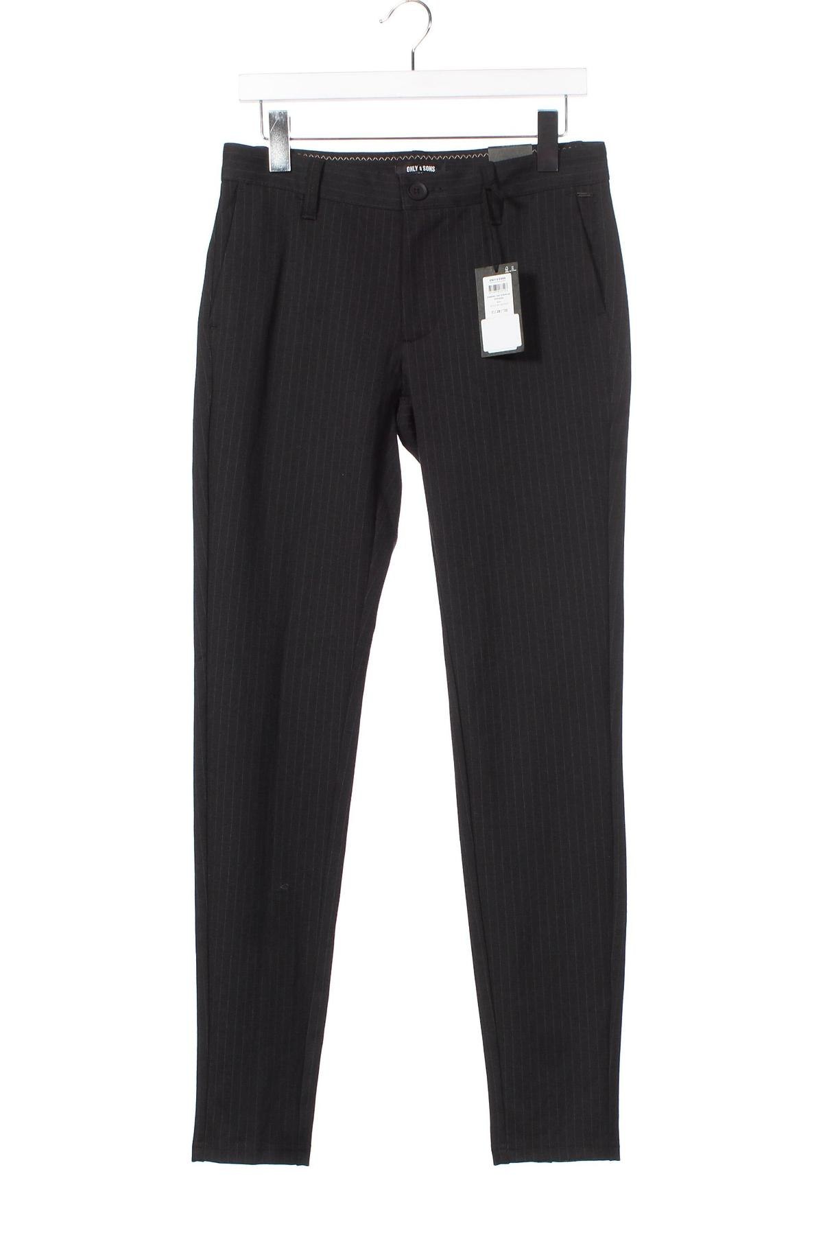 Мъжки панталон Only & Sons, Размер S, Цвят Черен, Цена 46,00 лв.