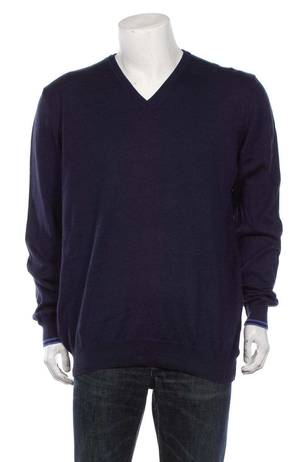 Мъжки пуловер Daniel Hechter, Размер L, Цвят Син, Цена 23,80 лв.