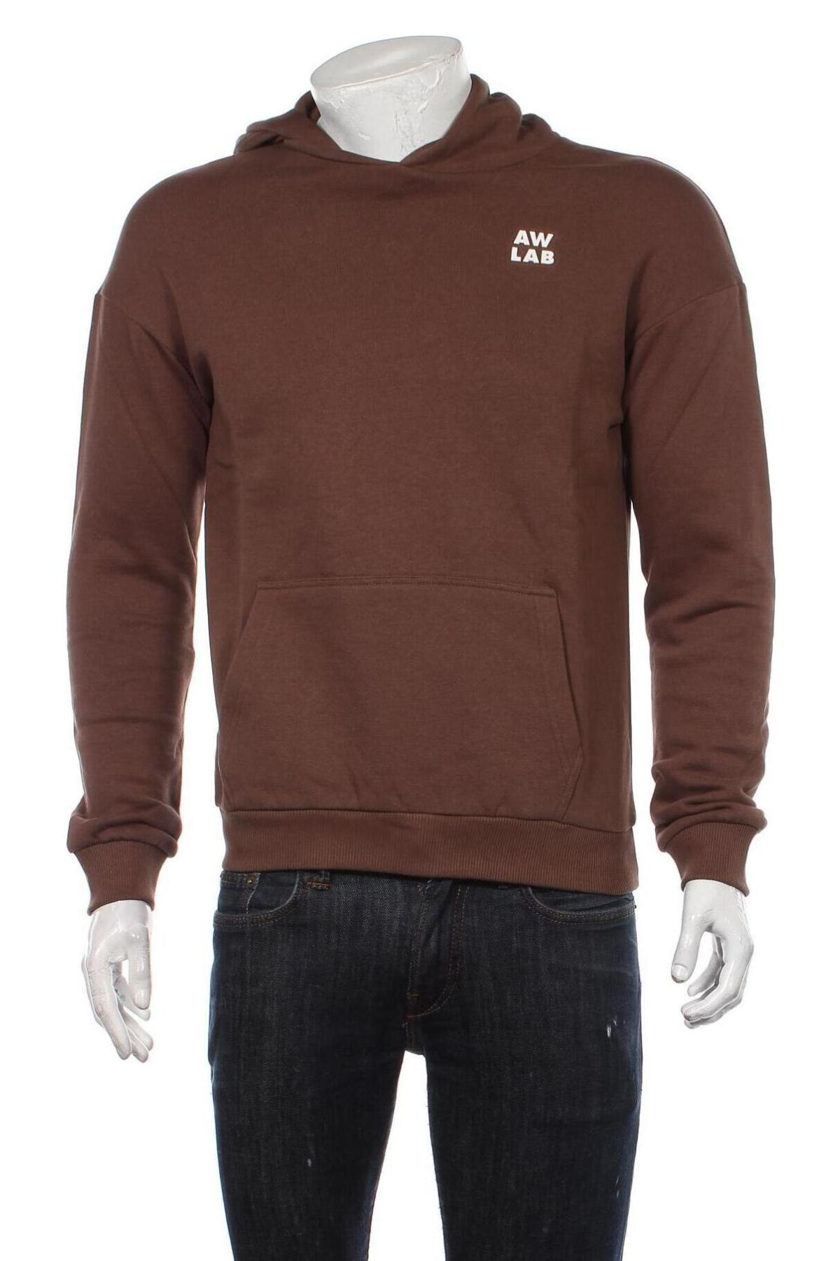 Herren Sweatshirt AW LAB, Größe S, Farbe Braun, Preis 9,25 €