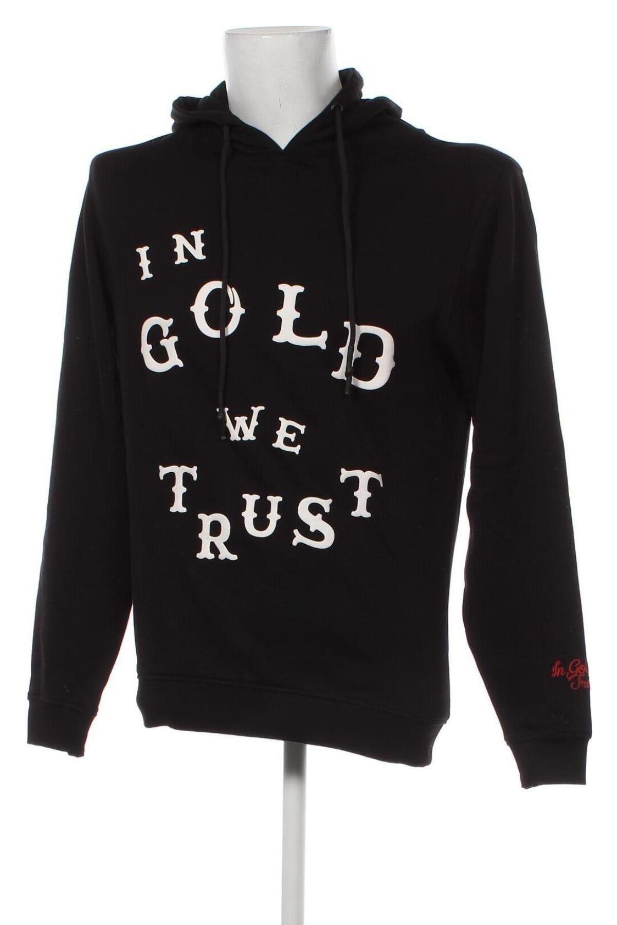 Ανδρικό φούτερ In Gold We Trust, Μέγεθος XS, Χρώμα Μαύρο, Τιμή 60,31 €
