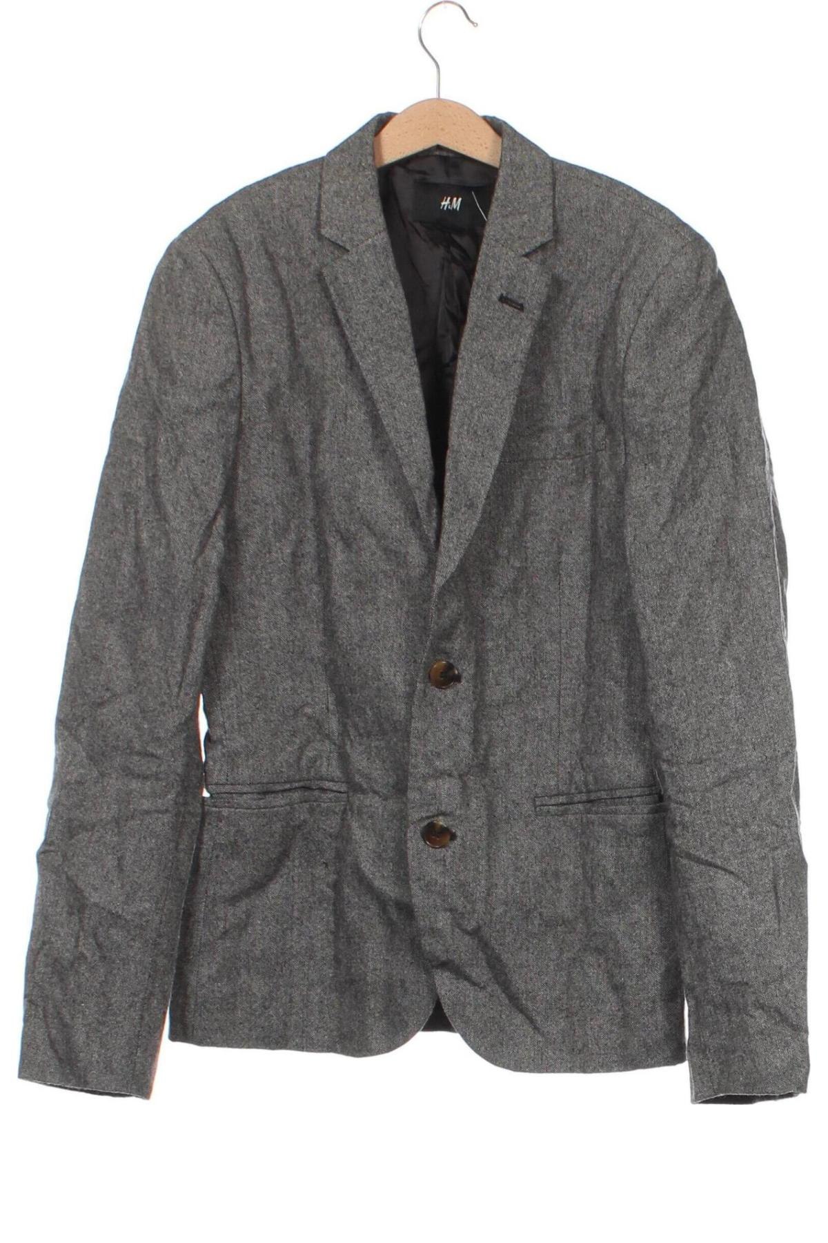 Мъжко сако H&M, Размер S, Цвят Сив, Цена 6,16 лв.