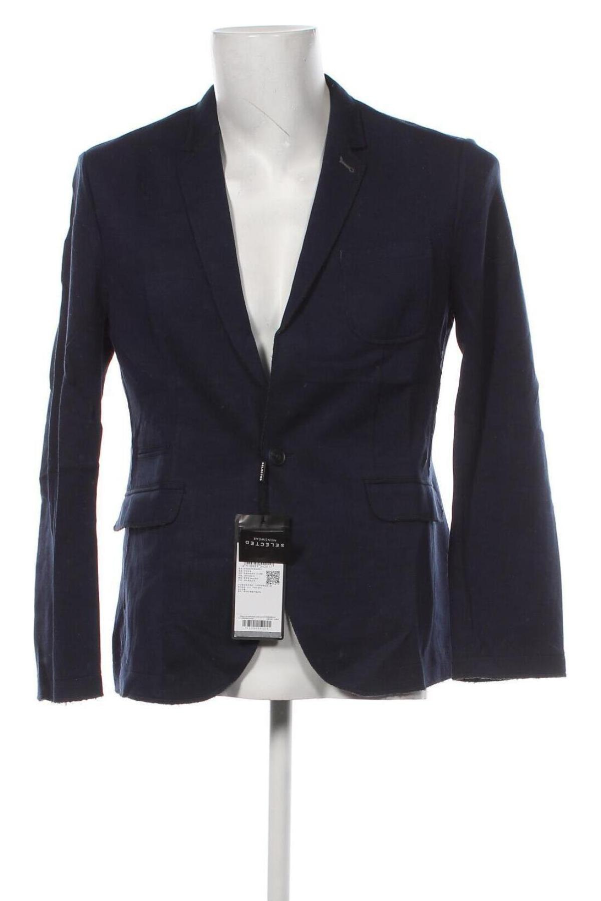 Ανδρικό σακάκι Selected, Μέγεθος L, Χρώμα Μπλέ, Τιμή 9,94 €
