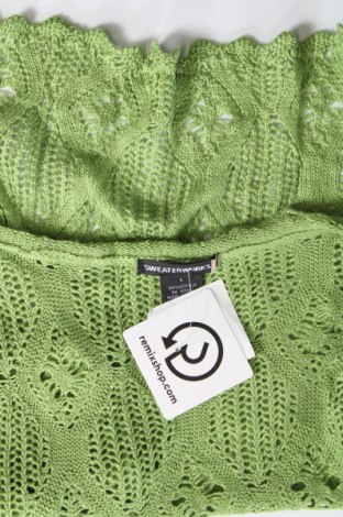 Дамска жилетка SWEATER WORKS, Размер L, Цвят Зелен, Цена 14,99 лв.