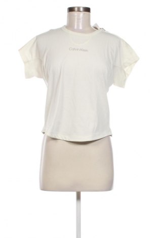 Γυναικείο t-shirt Calvin Klein, Μέγεθος L, Χρώμα Λευκό, Τιμή 33,49 €