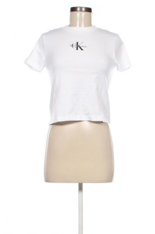 Tricou de femei Calvin Klein Jeans, Mărime XS, Culoare Alb, Preț 188,99 Lei