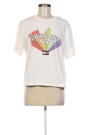 Damski T-shirt Tommy Jeans, Rozmiar L, Kolor ecru, Cena 246,99 zł