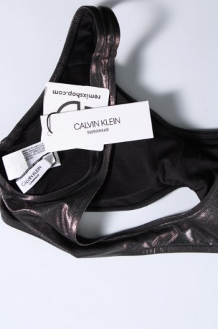 Дамски бански Calvin Klein Swimwear, Размер S, Цвят Сив, Цена 34,49 лв.