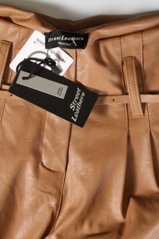 Γυναικείο παντελόνι STREET LEATHERS, Μέγεθος S, Χρώμα Καφέ, Τιμή 142,99 €