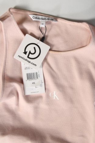 Damska koszulka na ramiączkach Calvin Klein Jeans, Rozmiar XS, Kolor Popielaty róż, Cena 116,99 zł