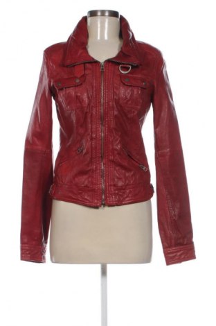 Damen Lederjacke Bershka, Größe S, Farbe Rot, Preis 94,27 €