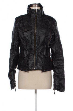 Damen Lederjacke Object, Größe M, Farbe Schwarz, Preis € 43,99