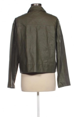 Damen Lederjacke Pieces, Größe M, Farbe Grün, Preis 13,99 €