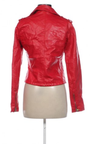 Damen Lederjacke Stradivarius, Größe S, Farbe Rot, Preis 22,99 €