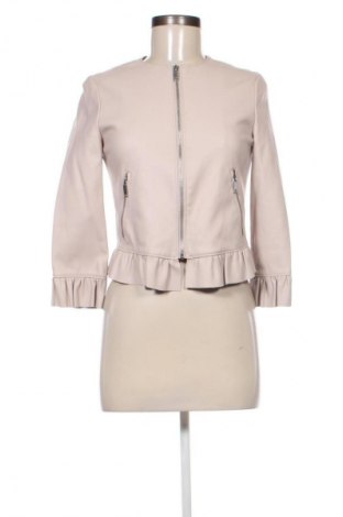 Damen Lederjacke Zara, Größe S, Farbe Beige, Preis 20,97 €