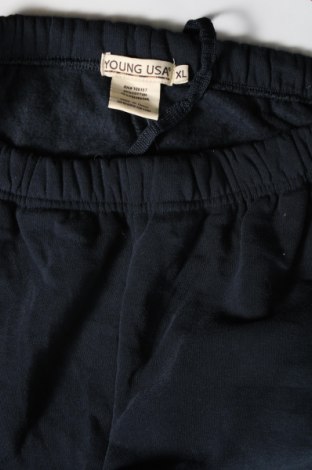 Pantaloni trening de femei Young USA, Mărime XL, Culoare Albastru, Preț 43,99 Lei