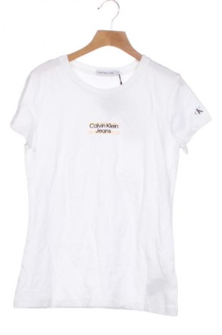 Tricou pentru copii Calvin Klein Jeans, Mărime 13-14y/ 164-168 cm, Culoare Alb, Preț 105,99 Lei