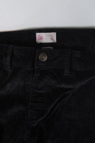 Pantaloni de catifea reiată, pentru copii So, Mărime 12-13y/ 158-164 cm, Culoare Negru, Preț 28,99 Lei