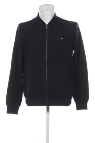 Jachetă tricotată de bărbați Tommy Hilfiger, Mărime XL, Culoare Albastru, Preț 420,99 Lei