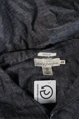 Herrenhemd H&M L.O.G.G., Größe M, Farbe Grau, Preis € 7,49