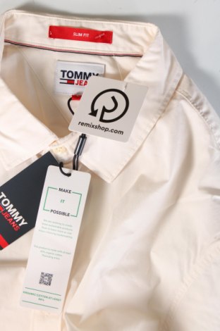 Мъжка риза Tommy Jeans, Размер L, Цвят Екрю, Цена 97,49 лв.