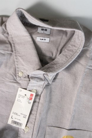 Herrenhemd Uniqlo, Größe L, Farbe Grau, Preis € 27,49