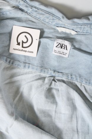 Мъжка риза Zara, Размер L, Цвят Син, Цена 9,99 лв.