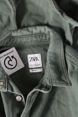 Herrenhemd Zara, Größe M, Farbe Grün, Preis € 12,49