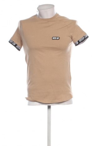 Herren T-Shirt Bershka, Größe S, Farbe Beige, Preis 17,66 €