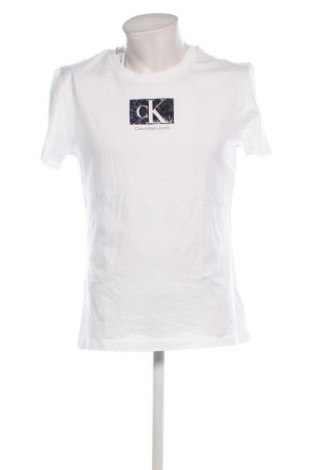 Herren T-Shirt Calvin Klein Jeans, Größe XXL, Farbe Weiß, Preis 57,49 €