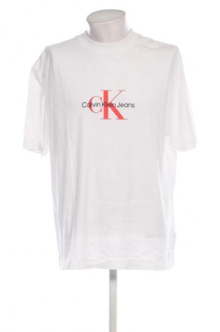 Męski T-shirt Calvin Klein Jeans, Rozmiar L, Kolor Biały, Cena 246,99 zł