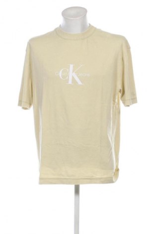 Męski T-shirt Calvin Klein Jeans, Rozmiar M, Kolor Beżowy, Cena 262,99 zł