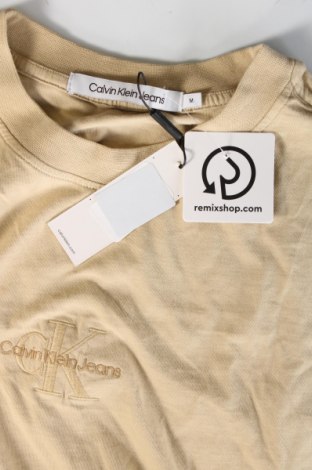 Herren T-Shirt Calvin Klein Jeans, Größe M, Farbe Beige, Preis 37,99 €