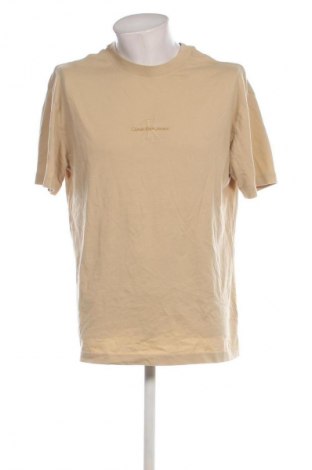 Herren T-Shirt Calvin Klein Jeans, Größe M, Farbe Beige, Preis 37,99 €