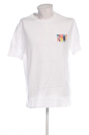 Męski T-shirt Tommy Jeans, Rozmiar XL, Kolor Biały, Cena 246,99 zł