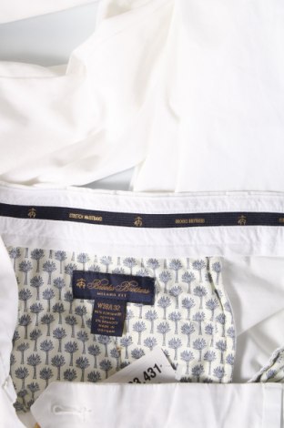 Pantaloni de bărbați Brooks Brothers, Mărime L, Culoare Alb, Preț 507,99 Lei