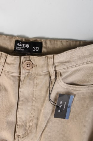 Pantaloni de bărbați Sinsay, Mărime S, Culoare Bej, Preț 103,99 Lei