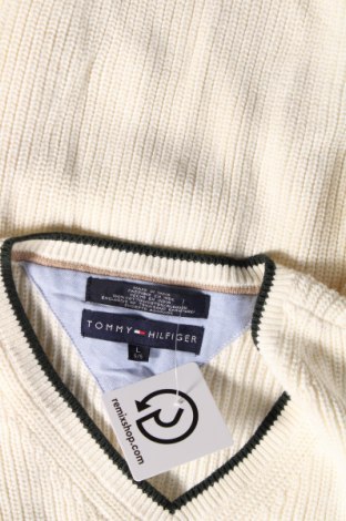 Herrenpullover Tommy Hilfiger, Größe L, Farbe Ecru, Preis 27,99 €