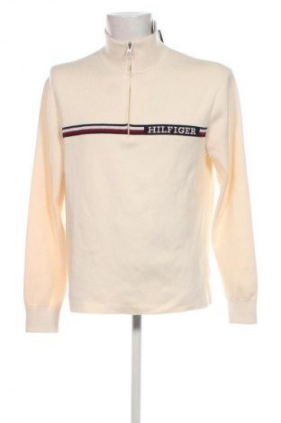 Pulover de bărbați Tommy Hilfiger, Mărime L, Culoare Ecru, Preț 462,99 Lei