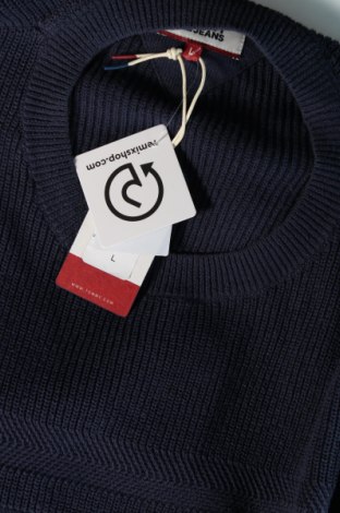 Herrenpullover Tommy Jeans, Größe L, Farbe Blau, Preis 54,49 €