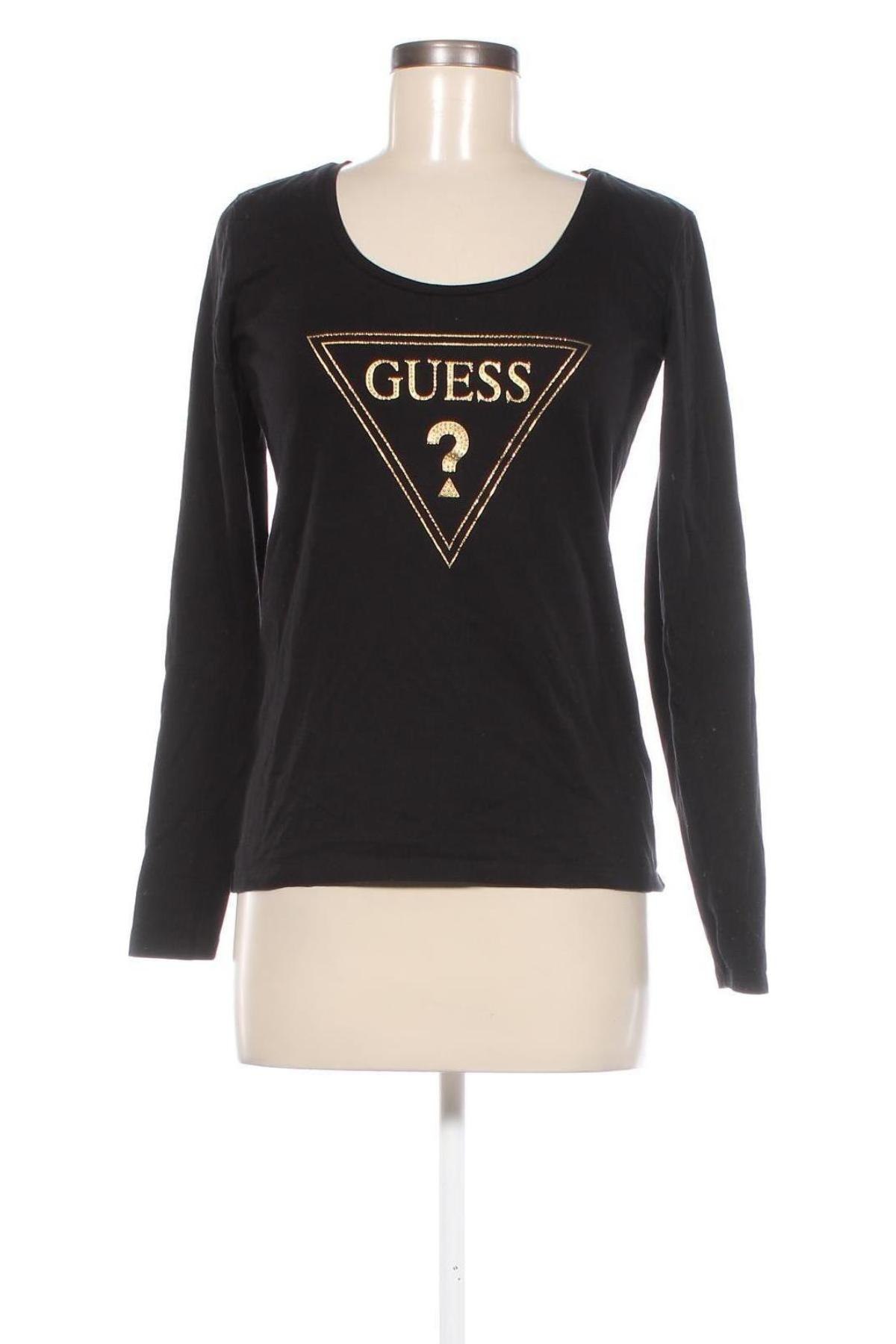 Дамска блуза Guess, Размер M, Цвят Черен, Цена 31,99 лв.