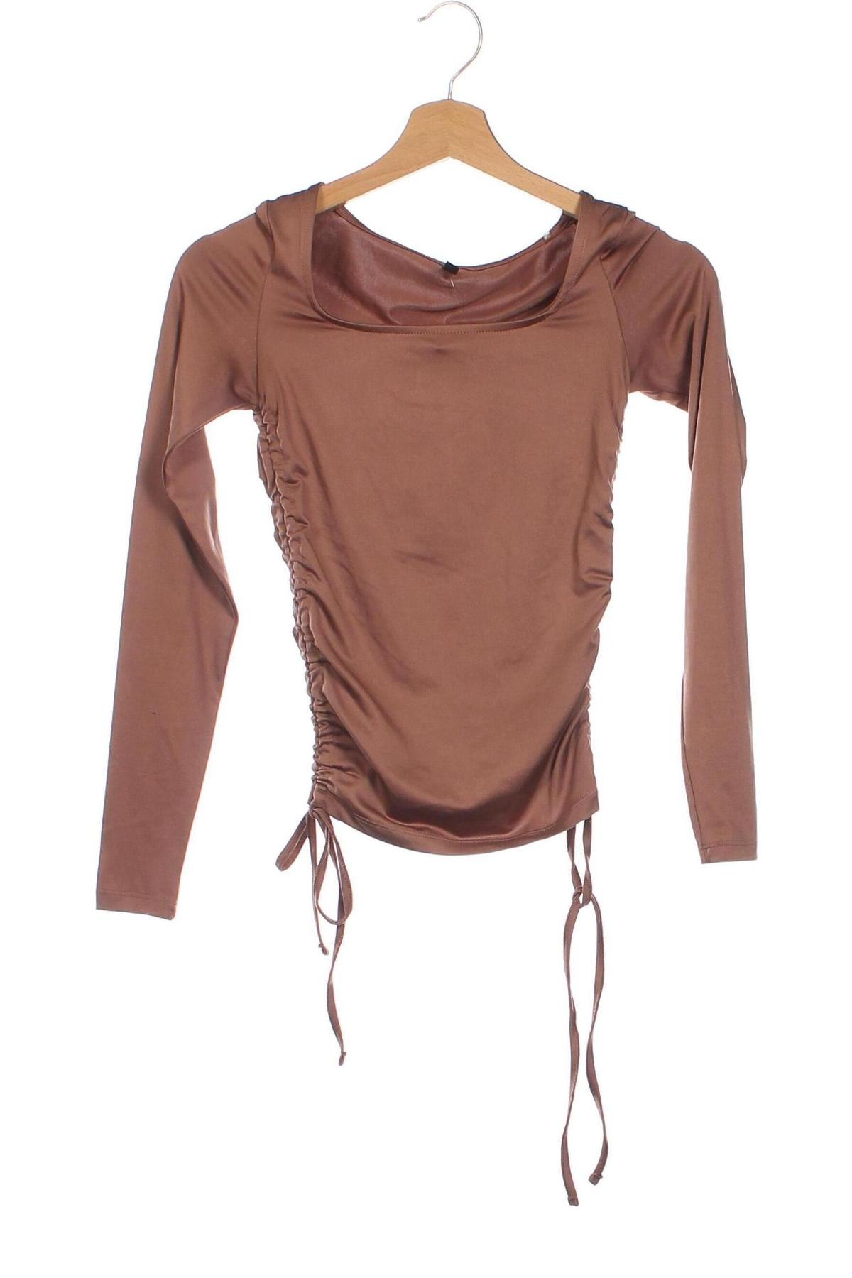 Damen Shirt Sinsay, Größe XXS, Farbe Braun, Preis € 9,72