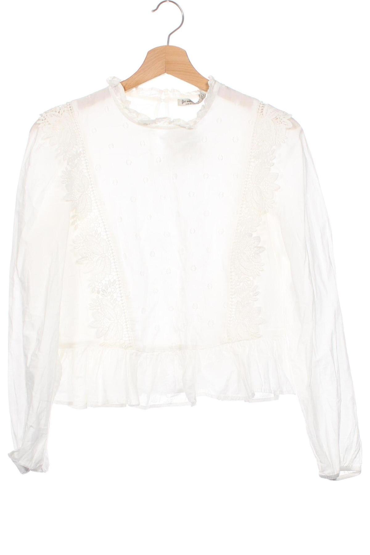 Damen Shirt Stradivarius, Größe S, Farbe Weiß, Preis € 5,99