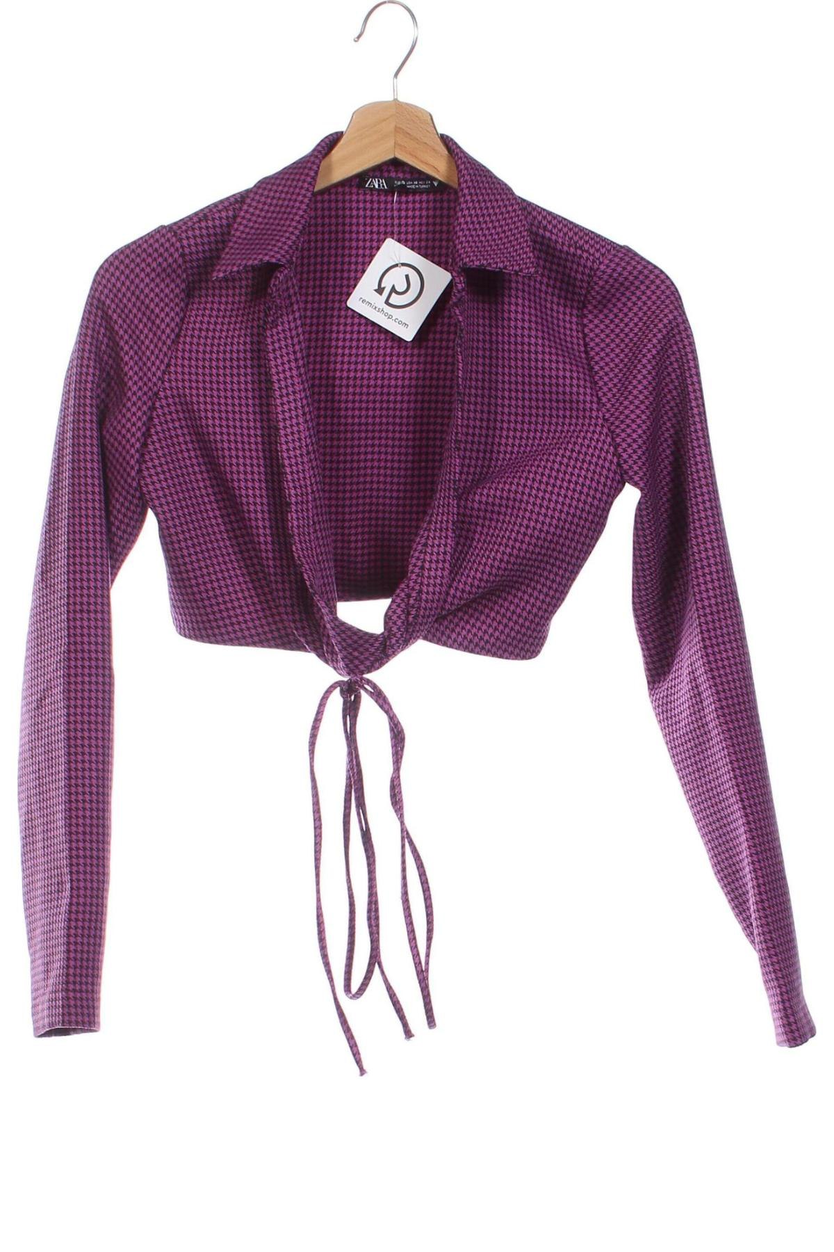 Damen Shirt Zara, Größe XS, Farbe Lila, Preis € 7,99