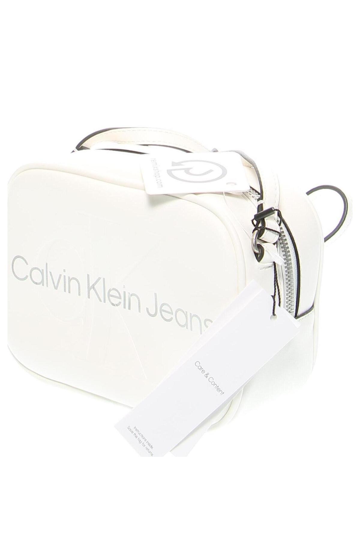 Γυναικεία τσάντα Calvin Klein Jeans, Χρώμα Λευκό, Τιμή 107,99 €