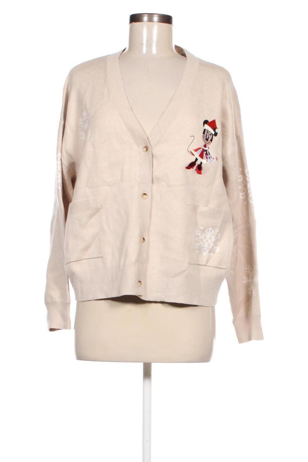 Damen Strickjacke Disney, Größe XL, Farbe Beige, Preis 10,49 €