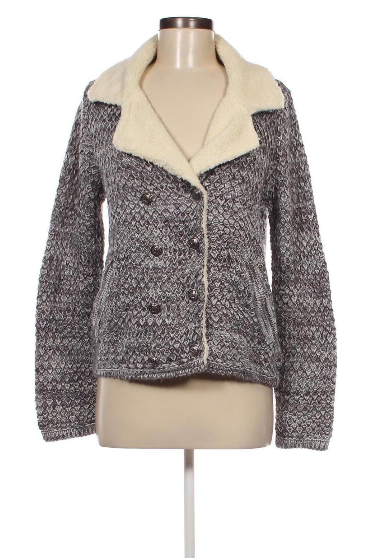 Damen Strickjacke Naf Naf, Größe L, Farbe Grau, Preis € 14,99