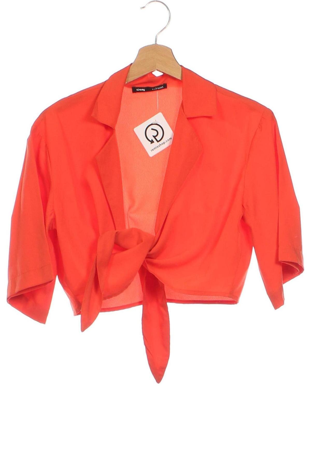 Damen Strickjacke Sinsay, Größe XXS, Farbe Orange, Preis 14,91 €