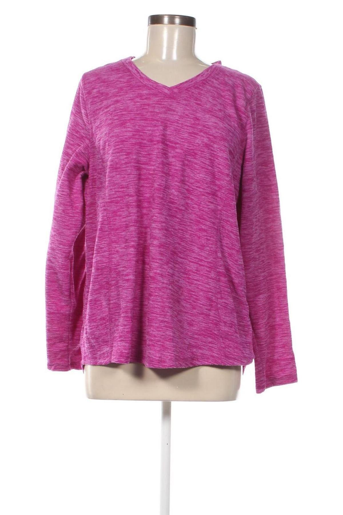 Damen Fleece Shirt St. John's Bay, Größe L, Farbe Lila, Preis 9,49 €