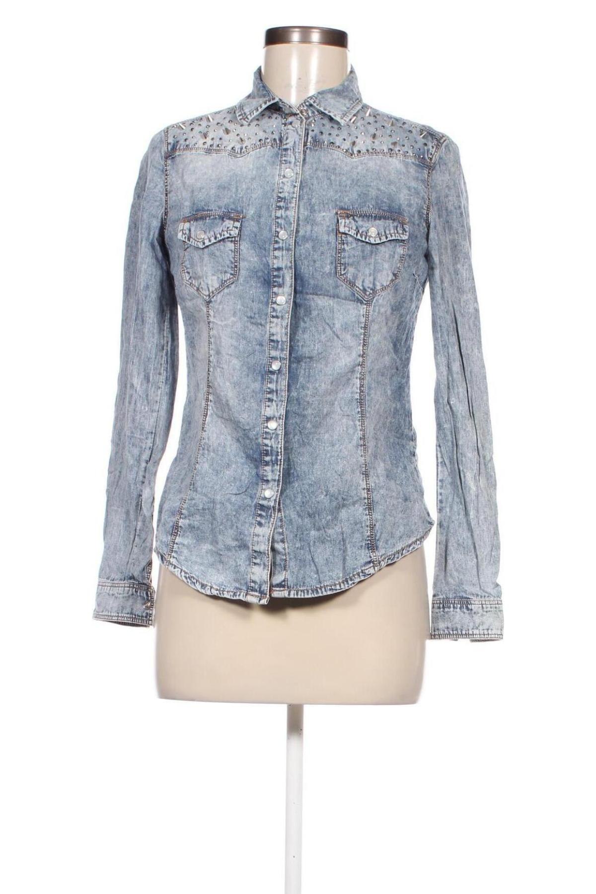 Damenbluse Denim Co., Größe XS, Farbe Blau, Preis € 9,49